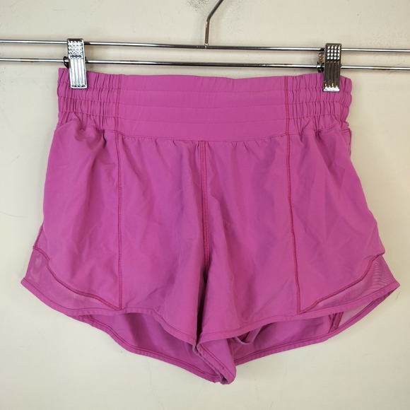 Lululemon Pants - Lululemon Hotty Hot Short 4 High Waist Mesh Athletic Active Pink